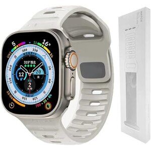Soft Silicone Strap Compatible with Apple Watch Band For Ultra Sport Wristband